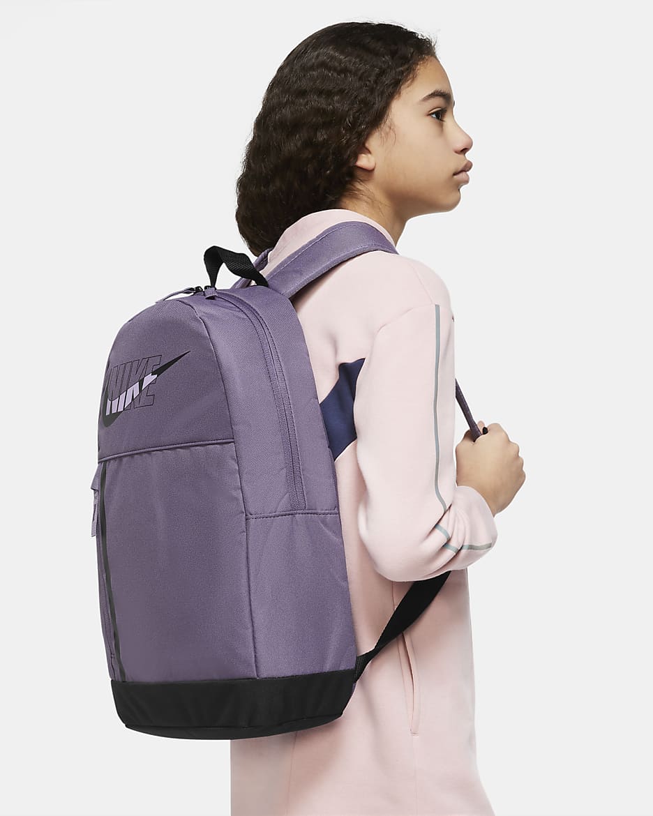 Purple and black nike backpack online